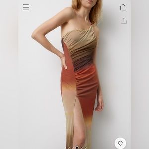 Pull&Bear long asymmetric tulle dress size S